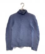 me ISSEY MIYAKEミーイッセイ ミヤケ）の古着「プリーツハイネックカットソー」｜グレー