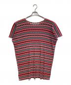 ISSEY MIYAKEイッセイミヤケ）の古着「S/Sプリーツチュニック」｜レッド