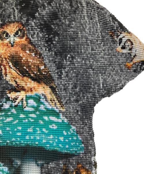 me ISSEY MIYAKE（ミーイッセイ ミヤケ）me ISSEY MIYAKE (ミーイッセイ ミヤケ) アニマル柄プリーツカットソー ブラック サイズ:-の古着・服飾アイテム