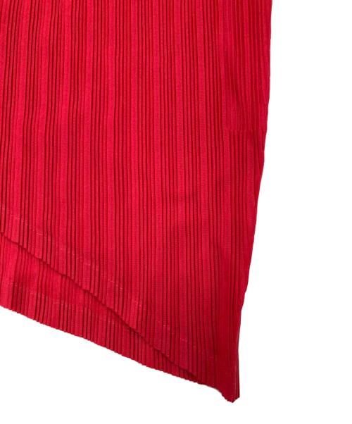 PLEATS PLEASE（プリーツプリーズ）PLEATS PLEASE (プリーツプリーズ) 1Bプリーツカーディガン レッド サイズ:03の古着・服飾アイテム