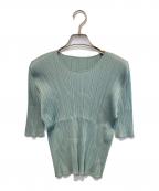 PLEATS PLEASEプリーツプリーズ）の古着「プリーツカットソー」｜ブルー