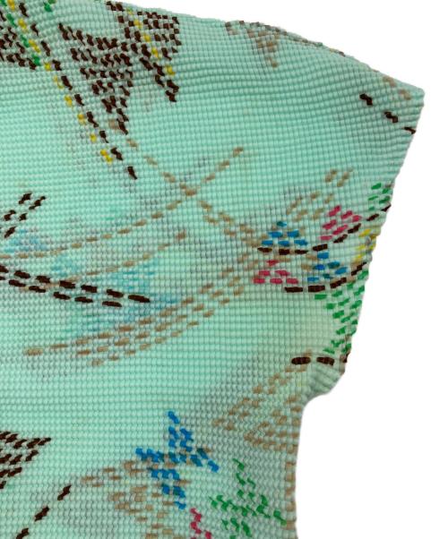 me ISSEY MIYAKE（ミーイッセイ ミヤケ）me ISSEY MIYAKE (ミーイッセイ ミヤケ) プリーツカットソー ミントグリーン サイズ:FREEの古着・服飾アイテム