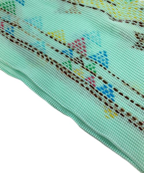 me ISSEY MIYAKE（ミーイッセイ ミヤケ）me ISSEY MIYAKE (ミーイッセイ ミヤケ) プリーツカットソー ミントグリーン サイズ:FREEの古着・服飾アイテム