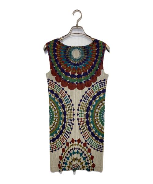 PLEATS PLEASE（プリーツプリーズ）PLEATS PLEASE (プリーツプリーズ) プリーツチュニック グレー×ブラウン サイズ:3の古着・服飾アイテム