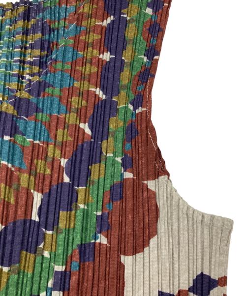 PLEATS PLEASE（プリーツプリーズ）PLEATS PLEASE (プリーツプリーズ) プリーツチュニック グレー×ブラウン サイズ:3の古着・服飾アイテム