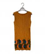 ISSEY MIYAKEイッセイミヤケ）の古着「プリーツワンピース」｜ブラウン