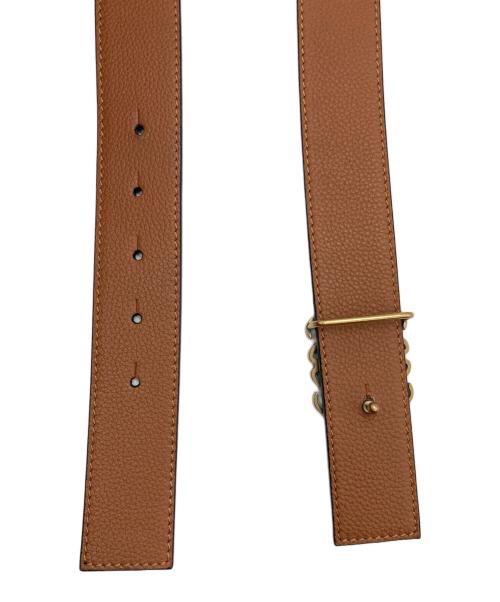 LOEWE（ロエベ）LOEWE (ロエベ) アナグラムロゴリバーシブルレザーベルト ブラック サイズ:115/46の古着・服飾アイテム