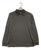 DESCENTEデサント）の古着「メリノウールL/Sポロシャツ」｜チャコールグレー