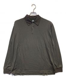 DESCENTE（デサント）の古着「メリノウールL/Sポロシャツ」｜チャコールグレー