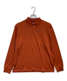 DESCENTE（デサント）の古着「メリノウールL/Sポロシャツ」｜ブラウン