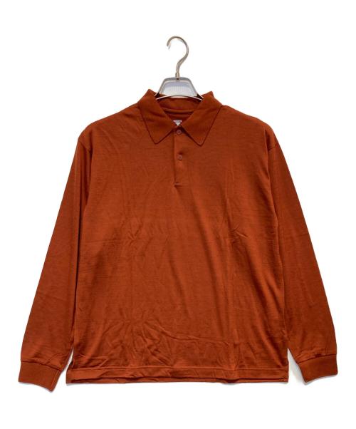 DESCENTE（デサント）DESCENTE (デサント) メリノウールL/Sポロシャツ ブラウン サイズ:Sの古着・服飾アイテム
