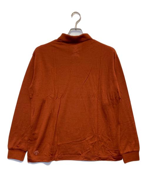 DESCENTE（デサント）DESCENTE (デサント) メリノウールL/Sポロシャツ ブラウン サイズ:Sの古着・服飾アイテム