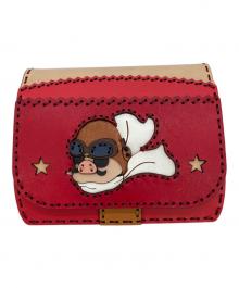 GBL×ojaga design（ジービーエル×オジャガデザイン）の古着「ショートウォレット」｜レッド×ブラウン