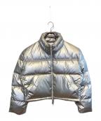 ）の古着「LOGO TAPING PUFFER DOWN JUMPER」｜シルバー