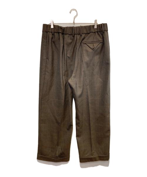 BOTTEGA VENETA（ボッテガベネタ）BOTTEGA VENETA (ボッテガベネタ) Prince Of Wales Wool Trousers ブラウン サイズ:54の古着・服飾アイテム