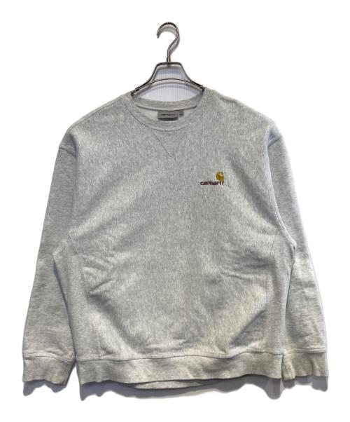 Carhartt WIP（カーハート ワークインプログレス）Carhartt WIP (カーハート ワークインプログレス) AMERICAN SCRIPT SWEATSHIRT ライトグレー サイズ:XLの古着・服飾アイテム