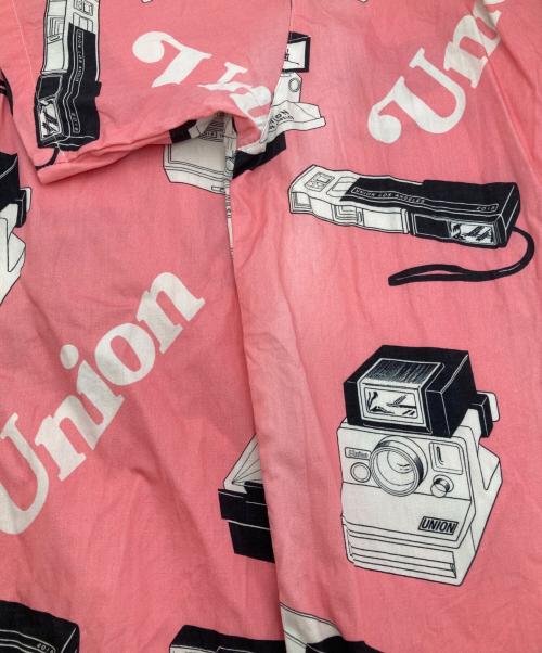UNION（ユニオン）UNION (ユニオン) SNAPSHOT WOVEN S/S SHIRT ピンク サイズ:3の古着・服飾アイテム