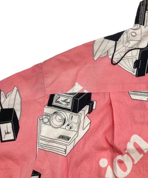 UNION（ユニオン）UNION (ユニオン) SNAPSHOT WOVEN S/S SHIRT ピンク サイズ:3の古着・服飾アイテム