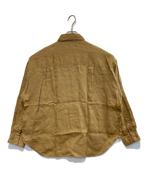 FRAMeWORK（フレームワーク）FRAMeWORK (フレームワーク) LINEN WORKシャツ ブラウン サイズ:Freeの古着・服飾アイテム