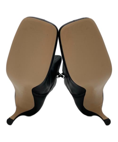 2.718（ニーテンナナイチハチ）2.718 (ニーテンナナイチハチ) スクエアトゥーサイドジップブーツ ブラック サイズ:36(約23cm～23.5cm)の古着・服飾アイテム