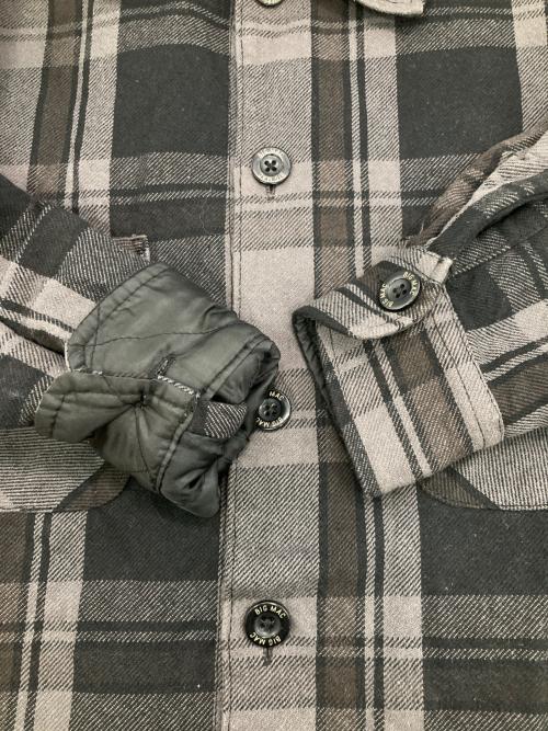 BEAMS BOY（ビームスボーイ）BEAMS BOY (ビームスボーイ) big mac (ビッグマック) キルト ネルシャツ グレー×ブラック サイズ:Freeの古着・服飾アイテム