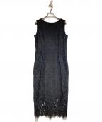 JENNEジェンヌ）の古着「総レースタイトワンピース」｜ブラック