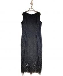 JENNE（ジェンヌ）の古着「総レースタイトワンピース」｜ブラック