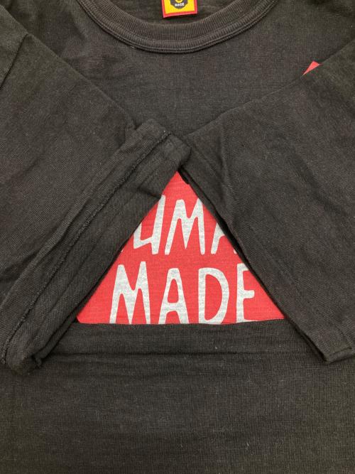HUMAN MADE（ヒューマンメイド）HUMAN MADE (ヒューマンメイド) プリントカットソー ブラック サイズ:Lの古着・服飾アイテム