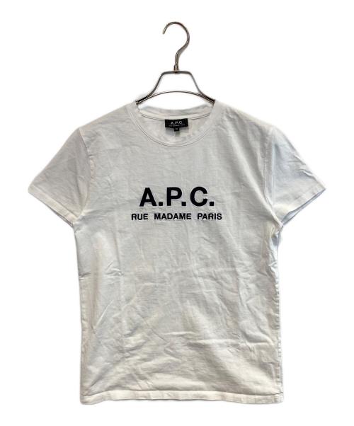 A.P.C.（アーペーセー）A.P.C. (アーペーセー) クルーネックカットソー ホワイト サイズ:XSの古着・服飾アイテム