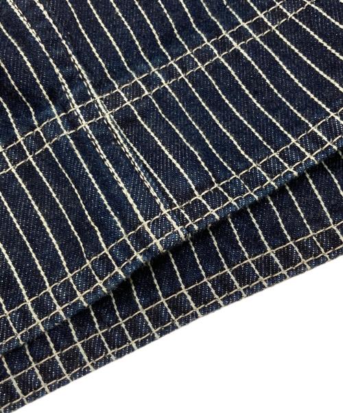 GAP（ギャップ）GAP (ギャップ) デニム ストライプ チョアジャケット インディゴ×ホワイト サイズ:L 未使用品の古着・服飾アイテム