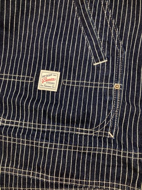 GAP（ギャップ）GAP (ギャップ) デニム ストライプ チョアジャケット インディゴ×ホワイト サイズ:L 未使用品の古着・服飾アイテム