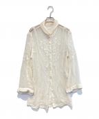 伊太利屋イタリヤ）の古着「シルクビジューブラウス」｜ホワイト