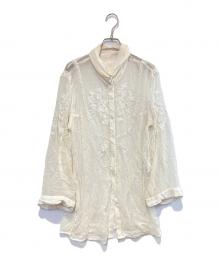 伊太利屋（イタリヤ）の古着「シルクビジューブラウス」｜ホワイト