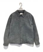 KUONクオン）の古着「墨染 スエードレザーブルゾン」｜グレー