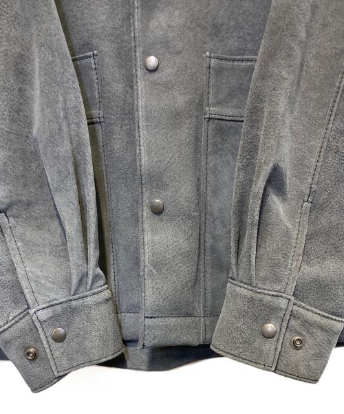 KUON（クオン）KUON (クオン) 墨染 スエードレザーブルゾン グレー サイズ:Mの古着・服飾アイテム