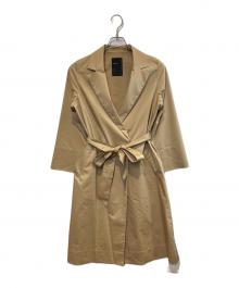 Noble（ノーブル）の古着「C/Tenツイルフレアーコート」｜ベージュ