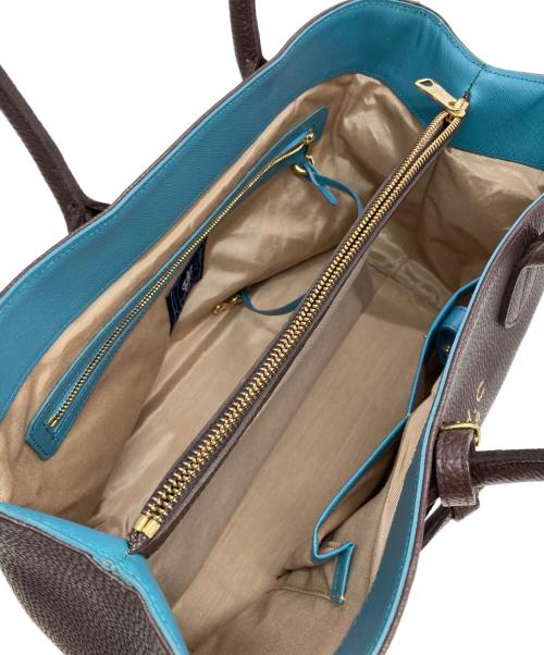 A.D.M.J.（エーディーエムジェイ）A.D.M.J. (エーディーエムジェイ) レザートートバッグ ブラウンの古着・服飾アイテム