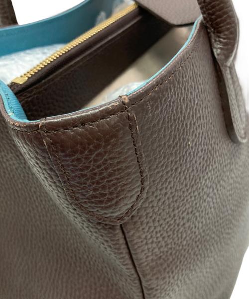 A.D.M.J.（エーディーエムジェイ）A.D.M.J. (エーディーエムジェイ) レザートートバッグ ブラウンの古着・服飾アイテム