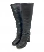 BALENCIAGAバレンシアガ）の古着「バックスタッズレザーロングブーツ」｜ブラック