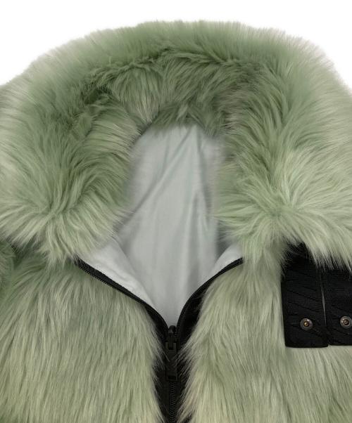 NIKE（ナイキ）NIKE (ナイキ) AMBUSH (アンブッシュ) Reversible Faux Fur Jacket グリーン サイズ:XSの古着・服飾アイテム
