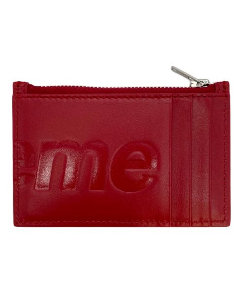SUPREME（シュプリーム）SUPREME (シュプリーム) LEATHER ZIP CARD HOLDER レッドの古着・服飾アイテム