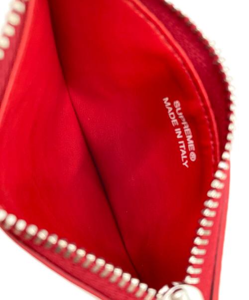 SUPREME（シュプリーム）SUPREME (シュプリーム) LEATHER ZIP CARD HOLDER レッドの古着・服飾アイテム