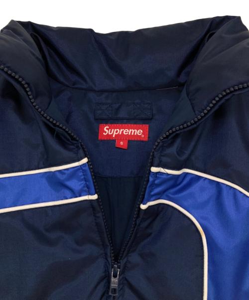 SUPREME（シュプリーム）SUPREME (シュプリーム) Stripe Puffer Jacket ネイビー×ブルー サイズ:Ｓの古着・服飾アイテム
