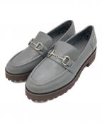 HIMIKOヒミコ）の古着「トラックソールビットローファー」｜グレー