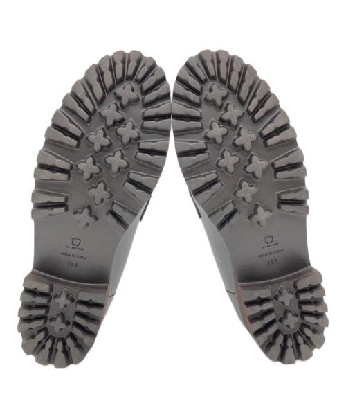 HIMIKO（ヒミコ）HIMIKO (ヒミコ) トラックソールビットローファー グレー サイズ:23.5の古着・服飾アイテム