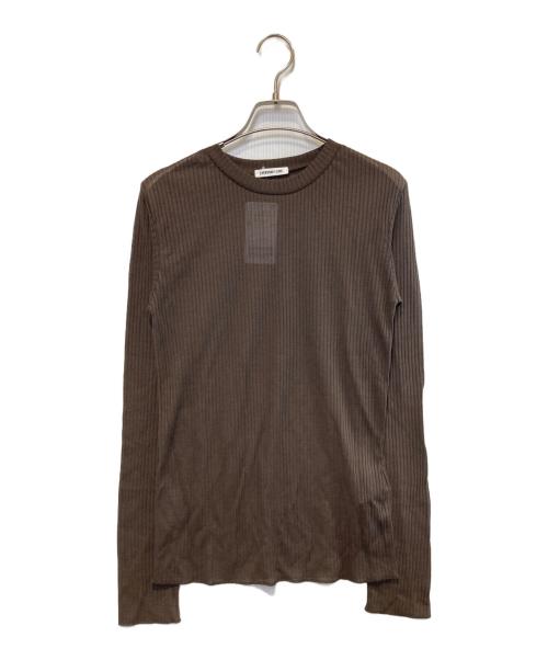 EVERYDAY I LIKE.（エヴリデイ アイ ライク）EVERYDAY I LIKE. (エヴリデイ アイ ライク) TOTAN Sheer Tシャツ ブラウン サイズ:Free 未使用品の古着・服飾アイテム