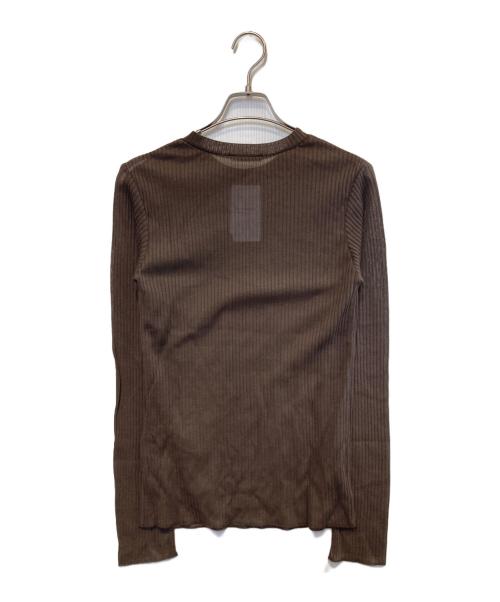 EVERYDAY I LIKE.（エヴリデイ アイ ライク）EVERYDAY I LIKE. (エヴリデイ アイ ライク) TOTAN Sheer Tシャツ ブラウン サイズ:Free 未使用品の古着・服飾アイテム