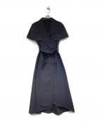 Snidelスナイデル）の古着「トレンチケープ2wayワンピ」｜ネイビー