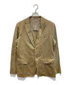 JIL SANDERジルサンダー）の古着「コットンリネンシングルブレストジャケット」｜ベージュ