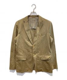 JIL SANDER（ジルサンダー）の古着「コットンリネンシングルブレストジャケット」｜ベージュ